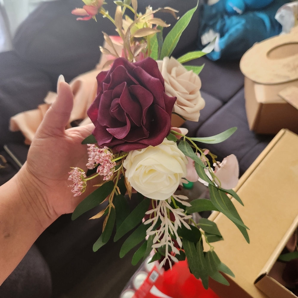 Lings Moments Romantic Marsala Florals Wedding